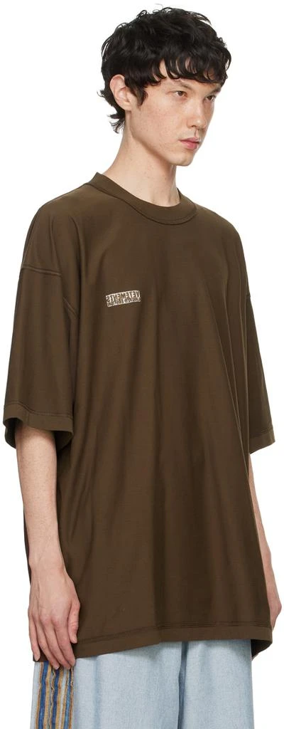 Vetements Brown Inside Out Label T-Shirt 2