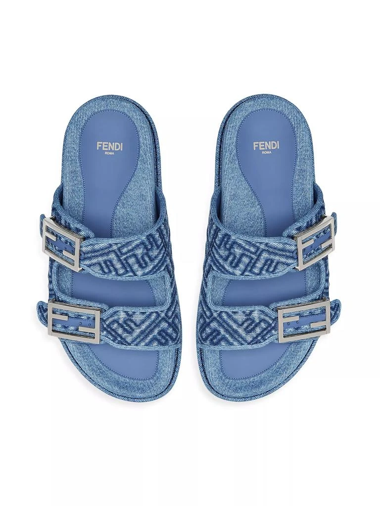 Fendi FF Feel Denim Sandals 4