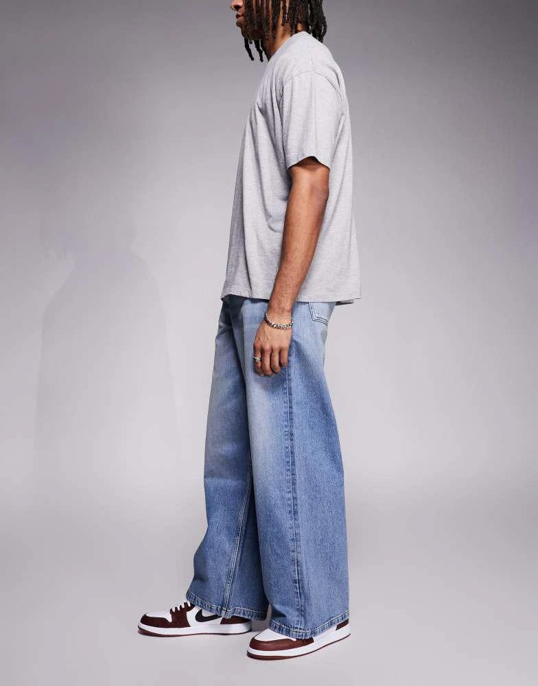 ASOS ASOS DESIGN super baggy jeans in light wash blue 3