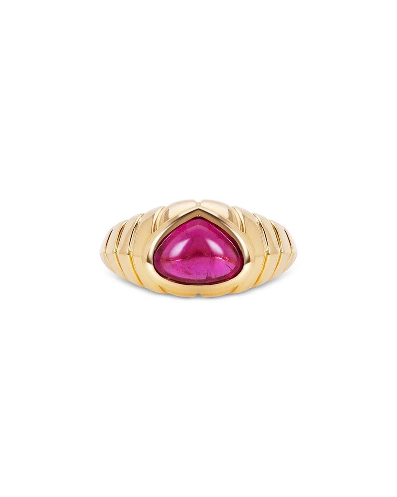 MARINA Timo Cabochon Rubellite Ring in 18K Yellow Gold 1