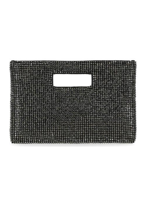 Jessica McClintock Mcclintock Asher Diamond Mesh Cut Out Handle Clutch