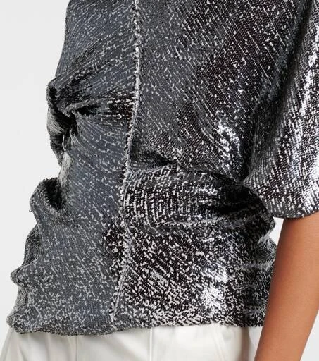 Dries Van Noten Sequined ruched top 5