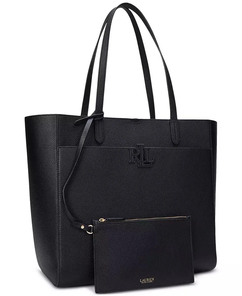 Ralph Lauren Pebbled Leather Extra-Large Cameryn Tote Bag 3