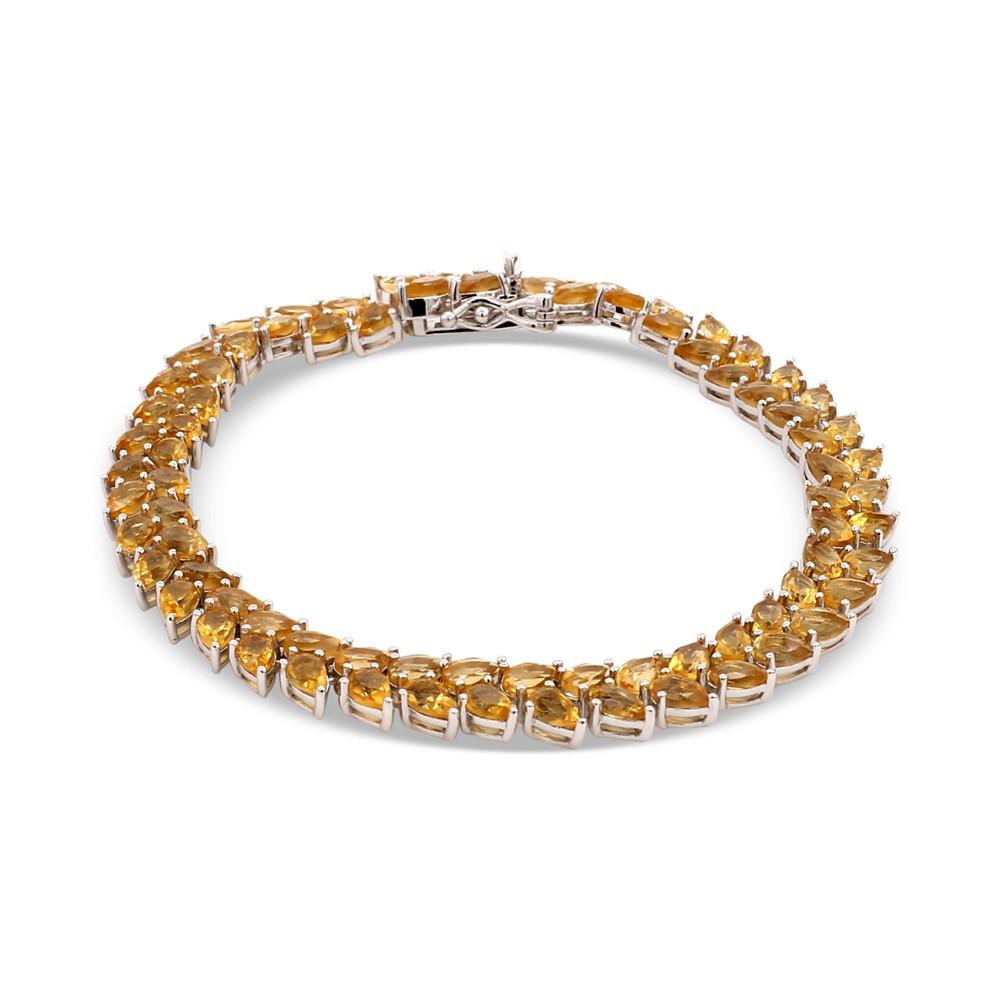 Macy's Garnet Pear Double Row Bracelet (19-1/2 ct. t.w.) in Sterling Silver (Also in Sky Blue Topaz, Amethyst, Truffle Sapphire & Citrine)