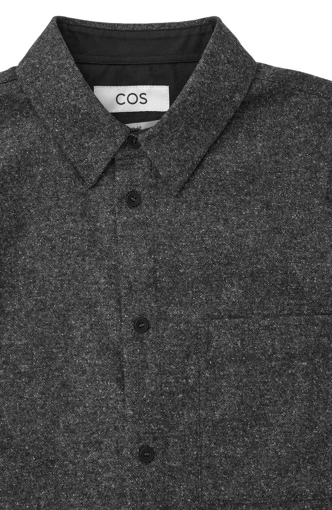 COS Textured Wool Blend Button-Up Shirt 7