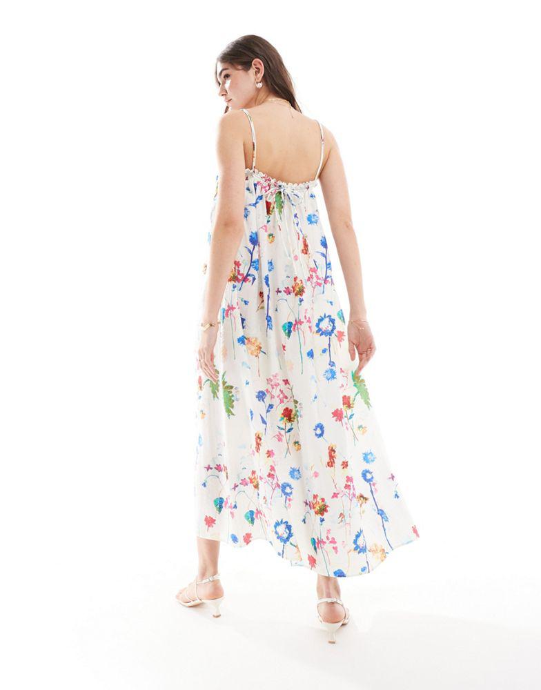 & Other Stories & Other Stories double strap midaxi dress in bright floral print