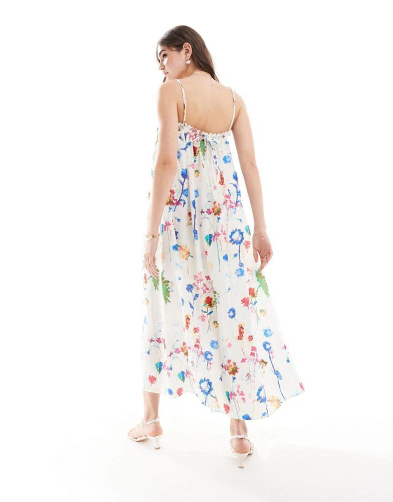 & Other Stories & Other Stories double strap midaxi dress in bright floral print 2