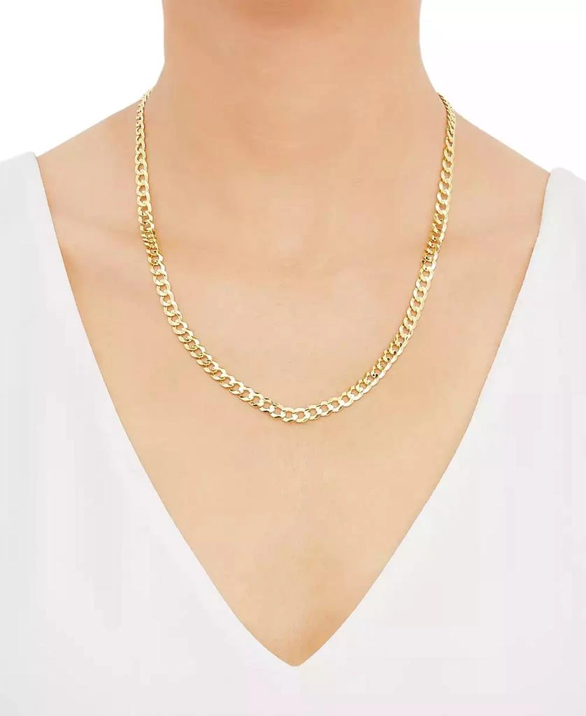 Macy's Concave Curb Link 22" Chain Necklace in 14k Gold-Plated Sterling Silver 2
