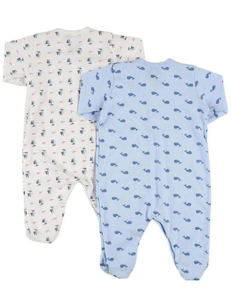PETIT BATEAU Set Of 2 Cotton Jersey Rompers 2
