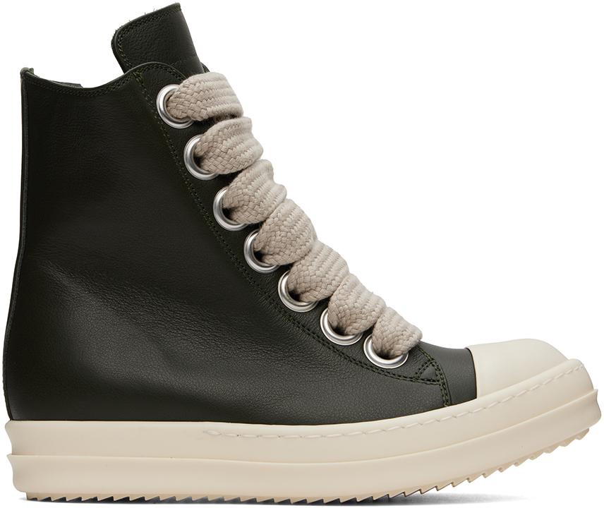 Rick Owens Green Porterville Jumbolaced Sneakers