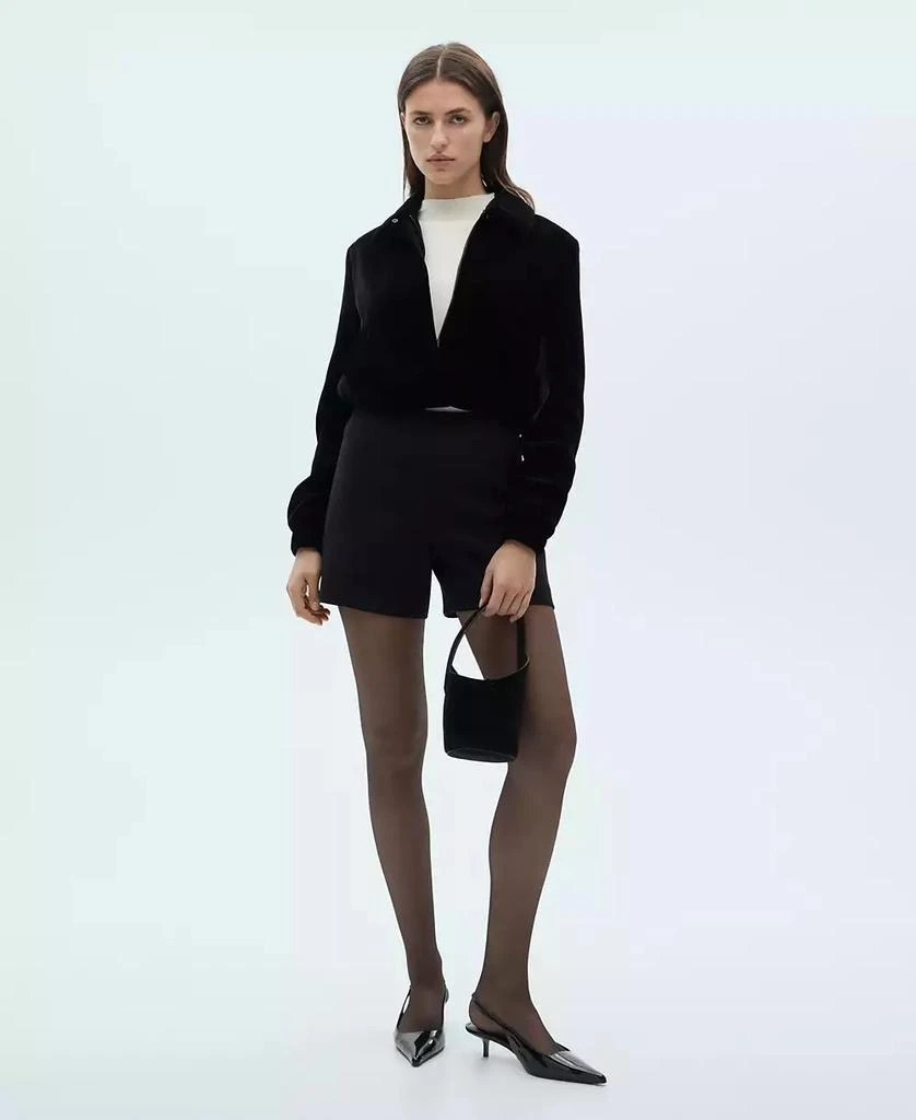 Mango Women's Velvet Bomber Jacket 2