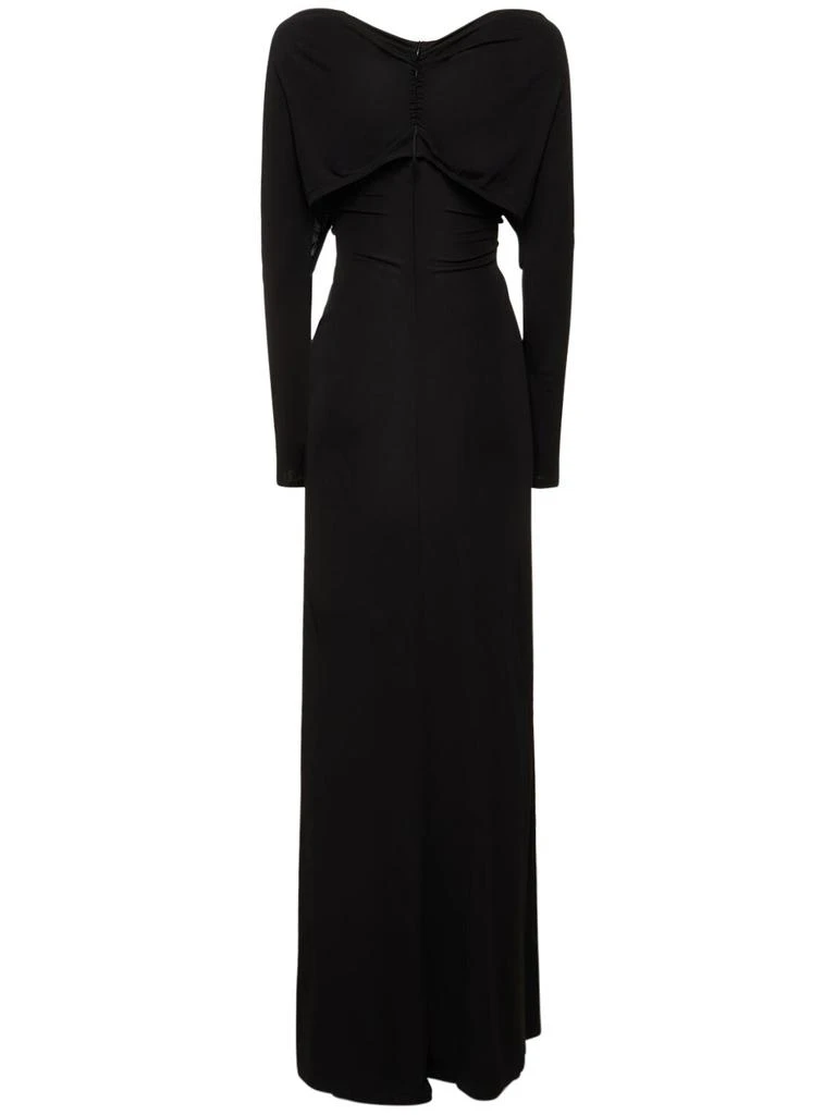 Christopher Esber Arced Dolman Viscose U Neck Long Dress 4