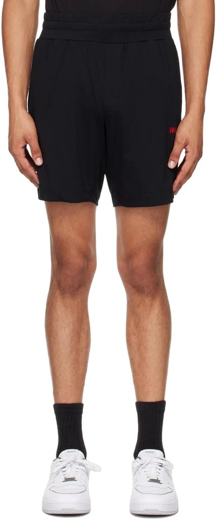 Hugo Boss Black Printed Logo Shorts 1