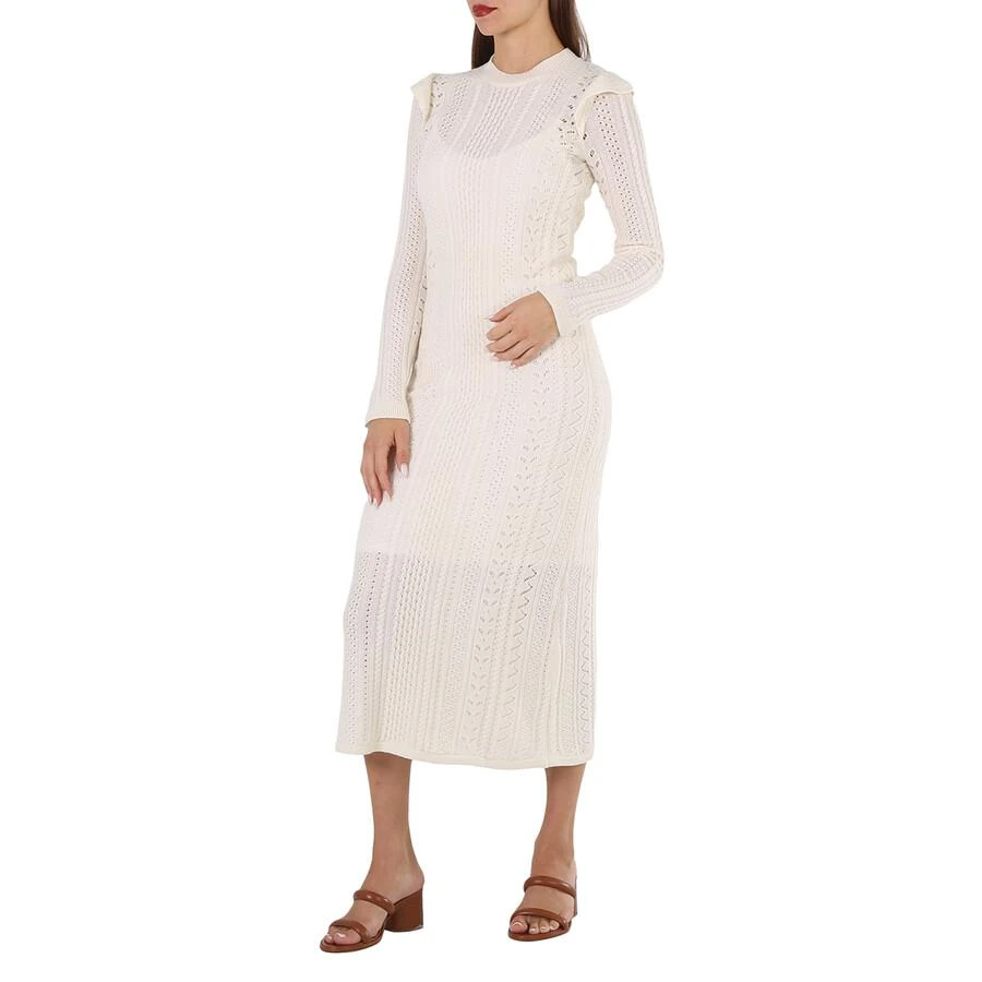 Chloé Ladies Snow White Wool Cash Knit Dress 2