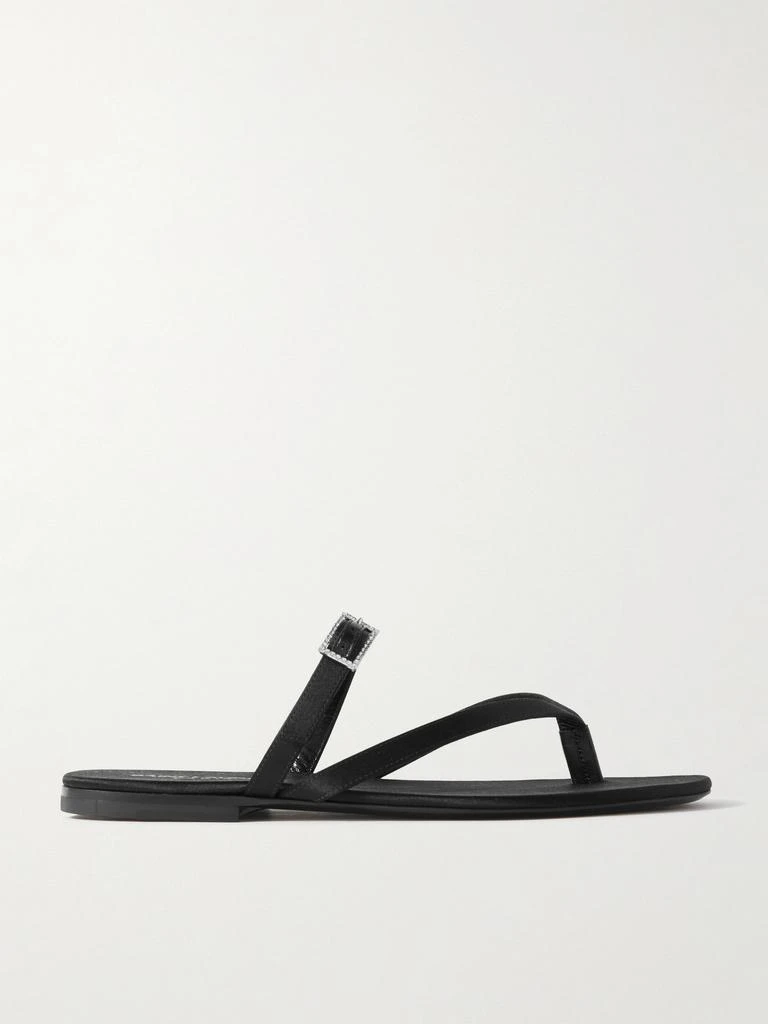 Yves Saint Laurent Laszlo 搭扣缀饰缎布凉鞋 1