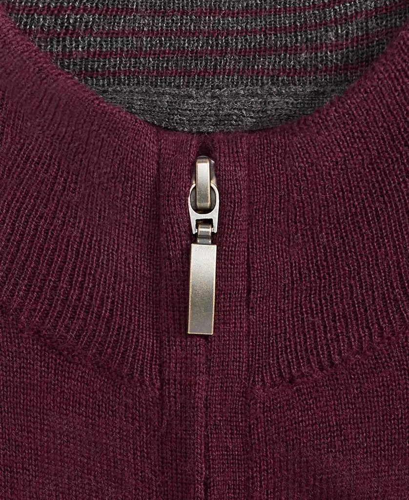 Club Room Men's Merino Zip-Front Sweater, Created for Macy's 3