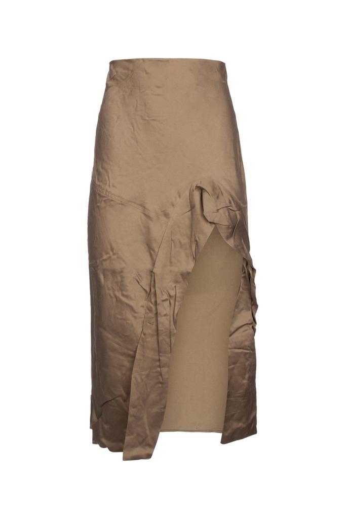 Yuzefi Yuzefi Ruffled Detail Cut-Out Midi Skirt