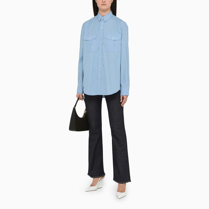 WASHINGTON DC Blue flared jeans in cotton 2