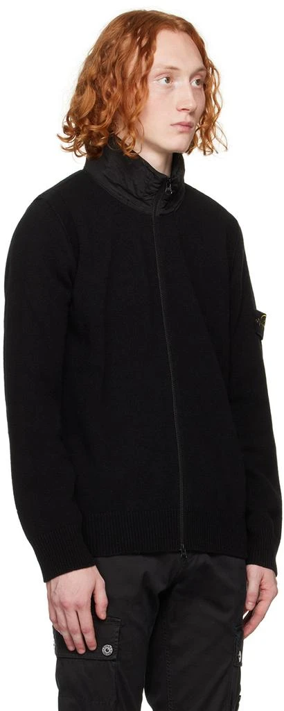 Stone Island Black Two-Way Zip Sweater 2