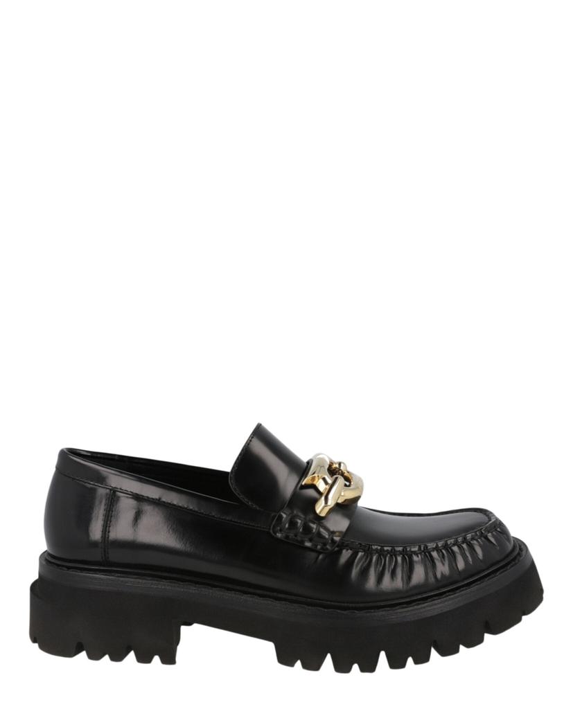 サンダル・ミュール FERRAGAMO Black leather Gancini slippers Salvatore Ferragamo Black Leather Gancini Slippers - Shoes