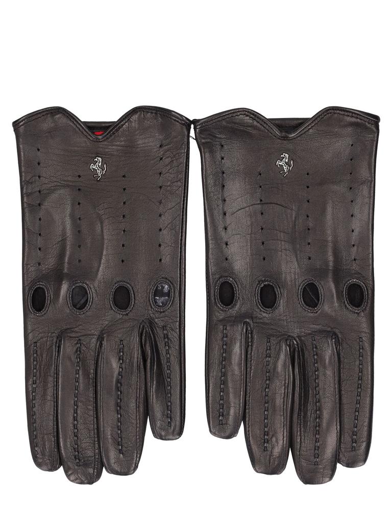 FERRARI Logo Leather Heritage Gloves