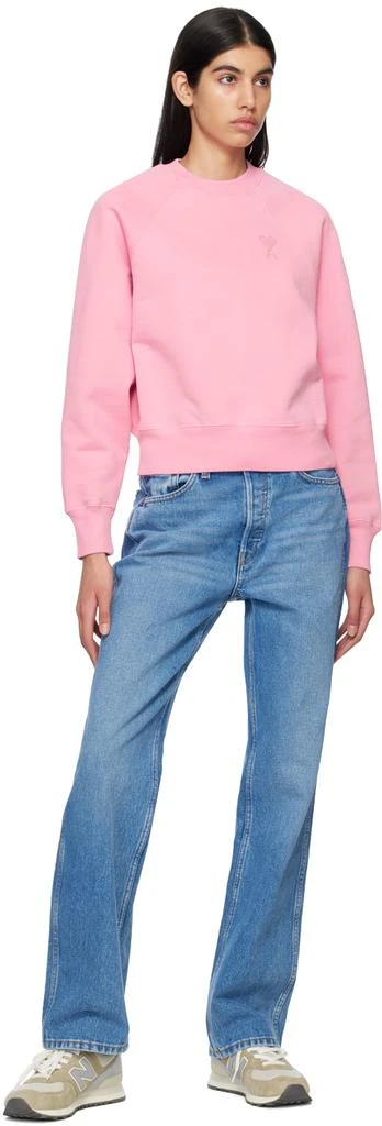 AMI Pink Ami De Cœur Sweatshirt 4