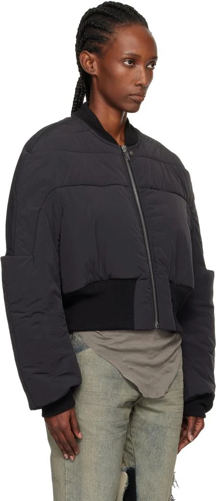 Rick Owens Black Concordians Girdered Cropped Bomber Down Jacket 2
