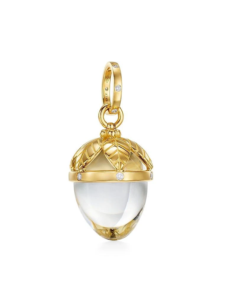 Temple St. Clair Florence86 Arcadia 18K Yellow Gold, Crystal 
0.23 TCW Diamond Large Amulet
