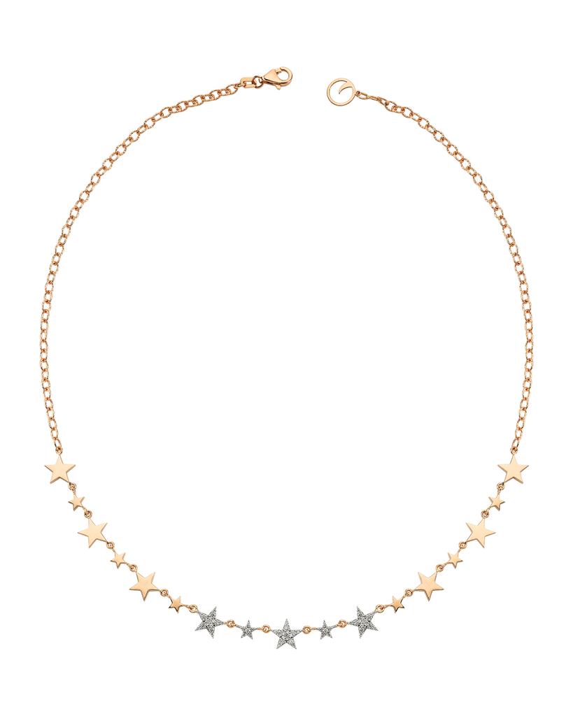 Bee Goddess Sirius Star 14k Diamond Choker Necklace
