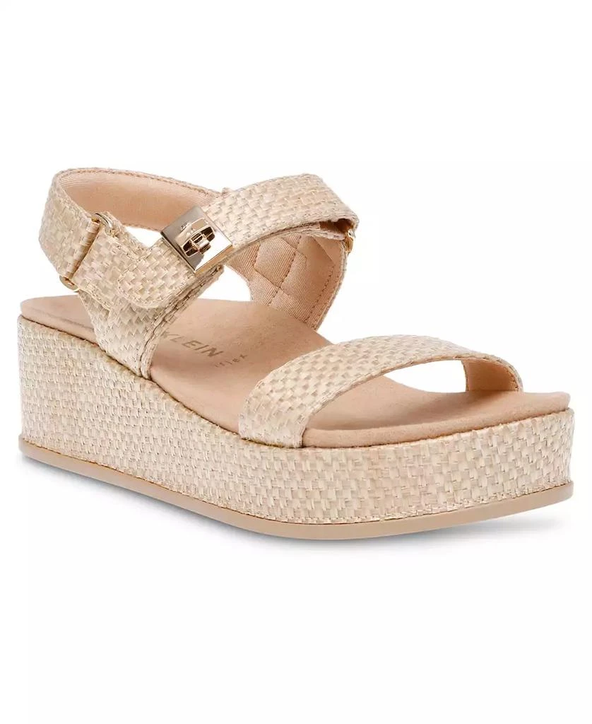 Anne Klein Women's Verse Double Strap Platform Wedge Sandals 1