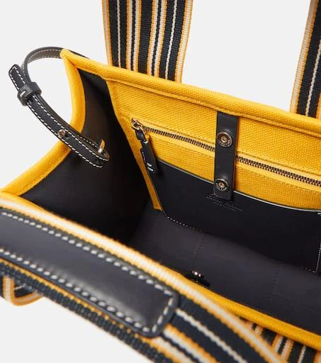 Loro Piana The Suitcase Stripe Mini canvas tote bag 3