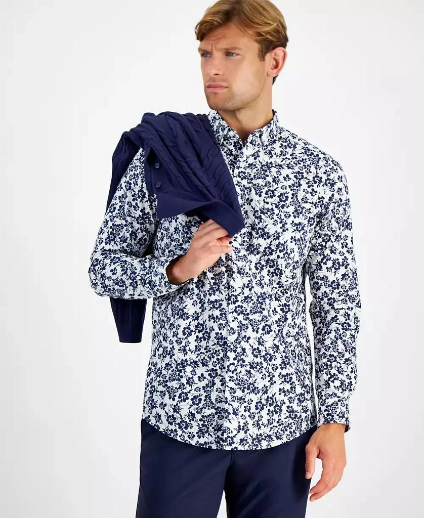 Club Room Men's Floral Poplin Shirt, Created for Macy's 1
