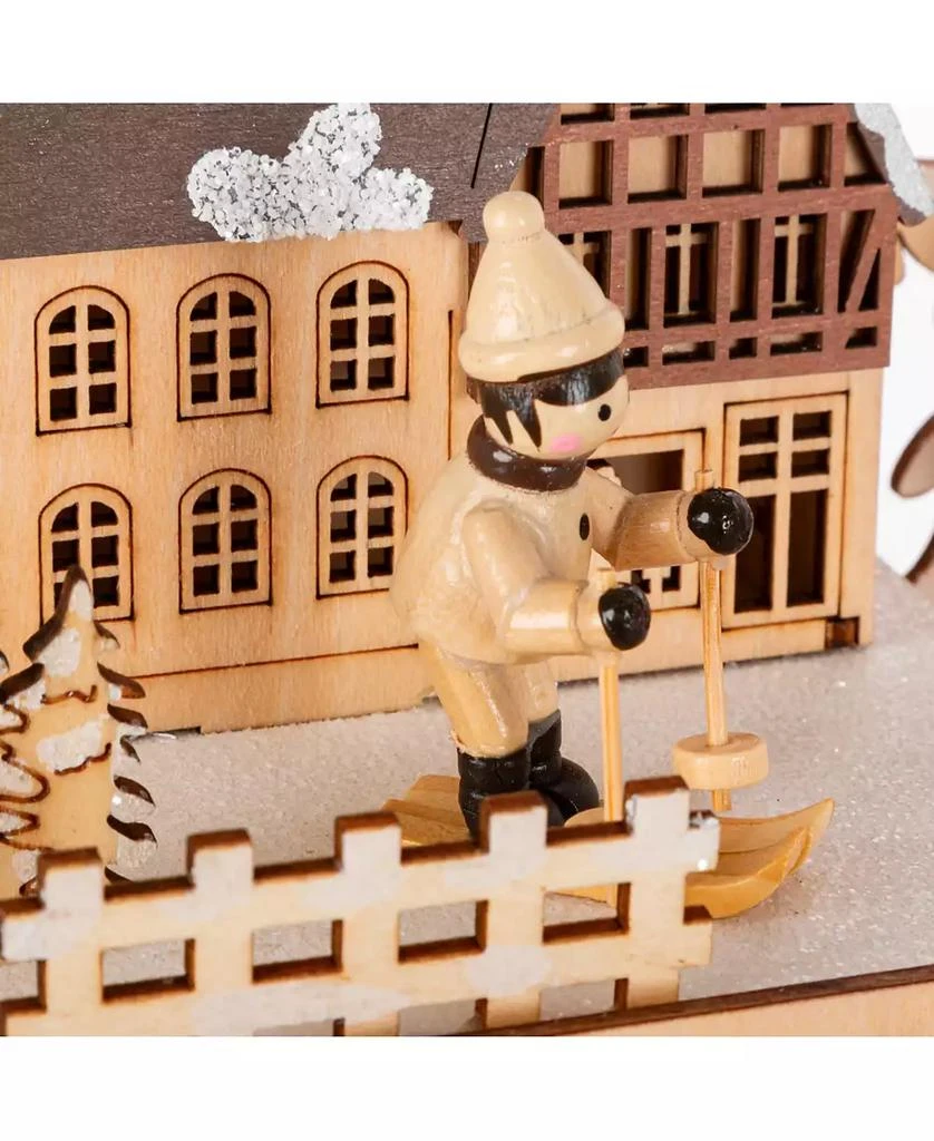 Gerson International Wood Village Scene Advent Calendar 14.9 in. 9