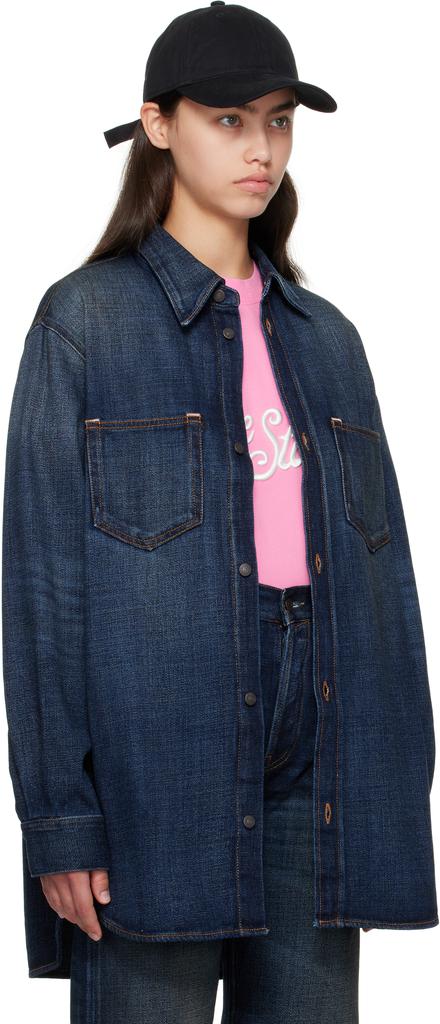 Blue Button-Up Denim Shirt – On Sale Now with Up to 10% Off