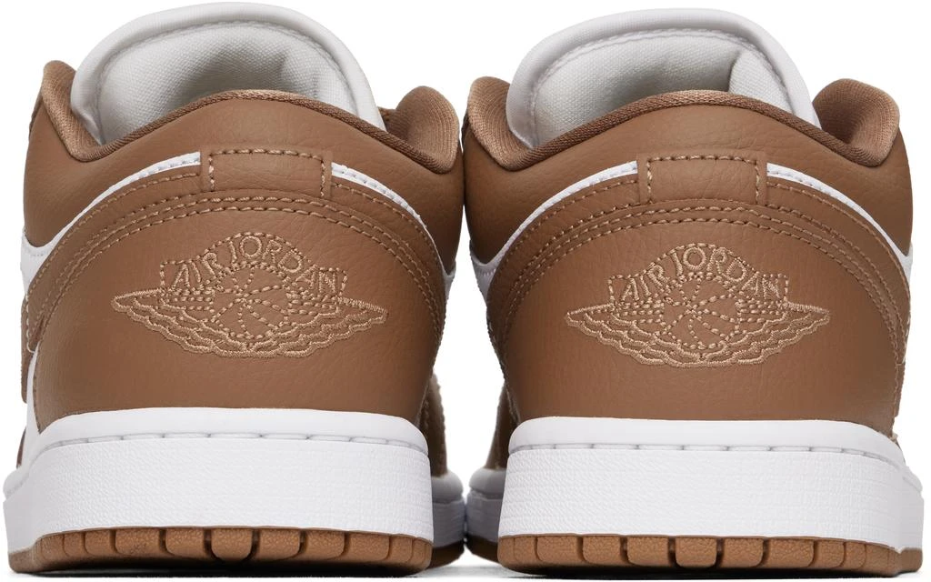 Jordan White & Brown Air Jordan 1 Low Sneakers 2