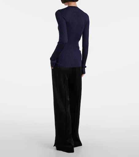 Jil Sander Ribbed-knit silk cardigan 3