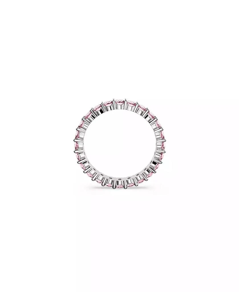 Swarovski Crystal Round Cut Pink Matrix Ring 4
