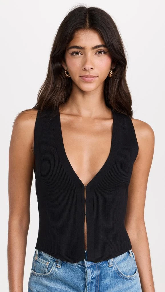 Reformation Myrtle Cotton Sweater Vest 6