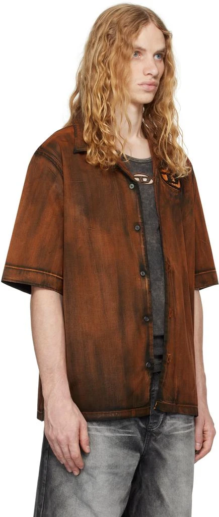 Diesel Orange S-Stan-Bleach-A Shirt 2