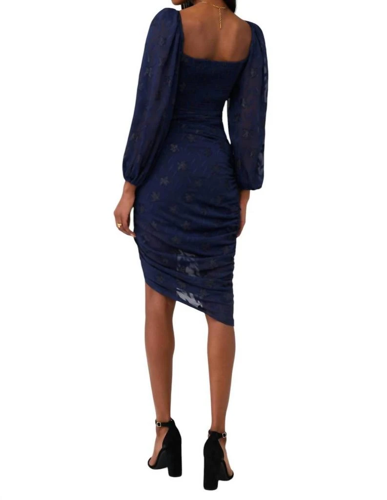 ASTR Athens Dress In Navy 2