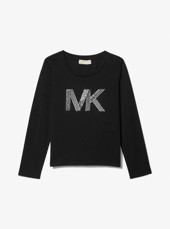 michael_kors Sequined Logo Cotton T-Shirt 3