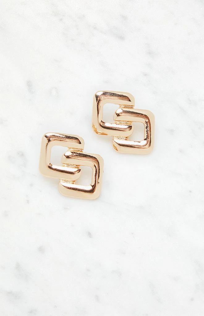 LA Hearts Square Drop Earrings 2