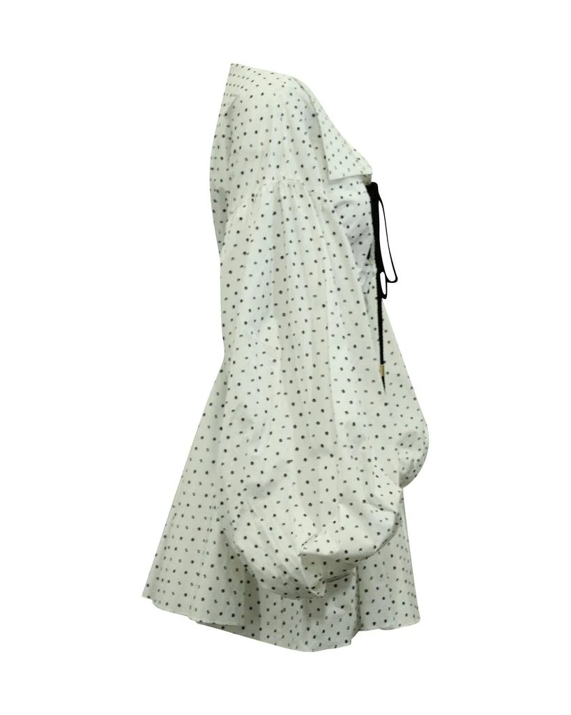 CAROLINE CONSTAS Olympia Printed Mini Dress in White Cotton 2