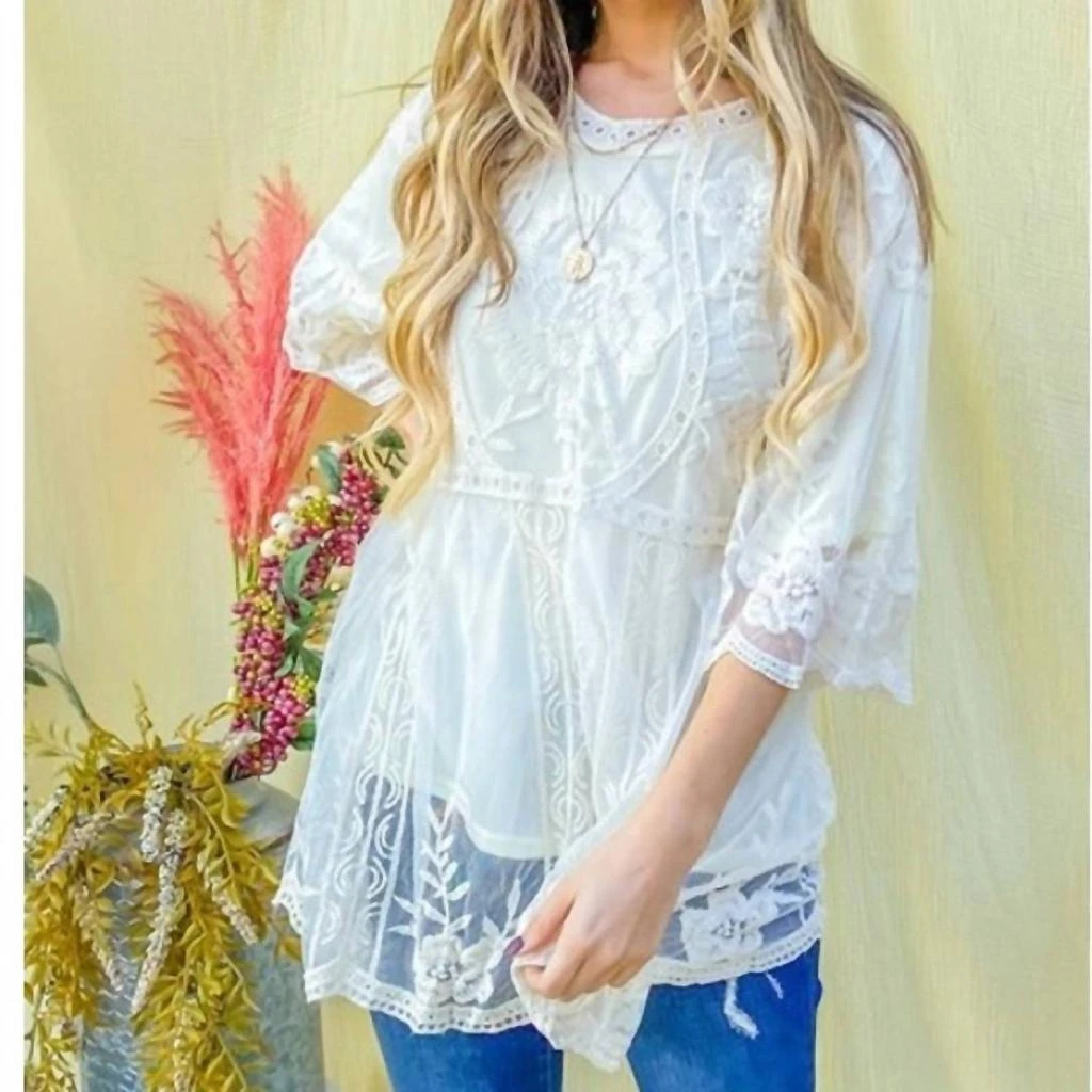 And The Why Boho Floral Embroidered Mesh Tunic Top With Lining Size M And The Why Boho Floral Embroidered Mesh Tunic Top With Lining Size M