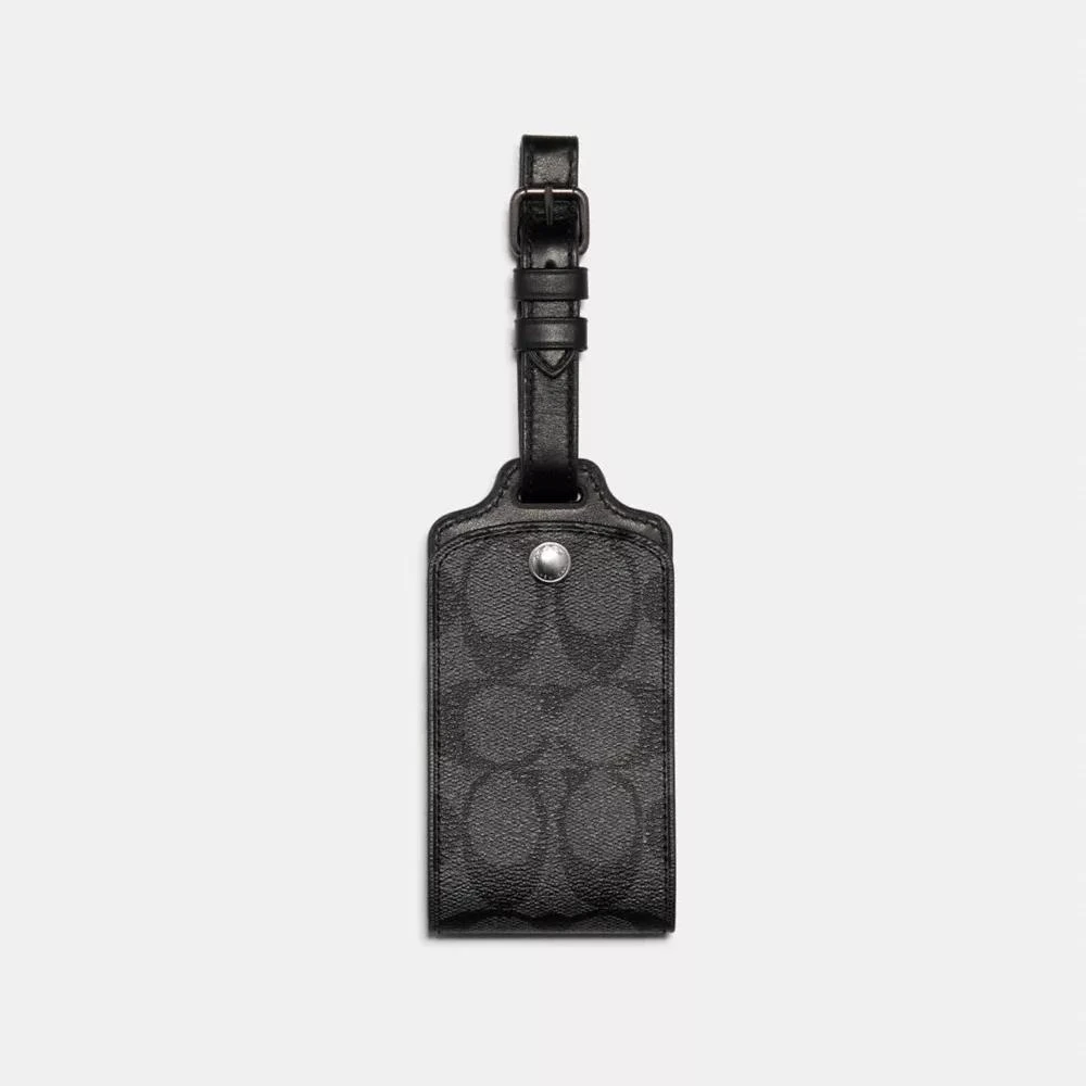 Coach Luggage Tag In Signature Canvas 1