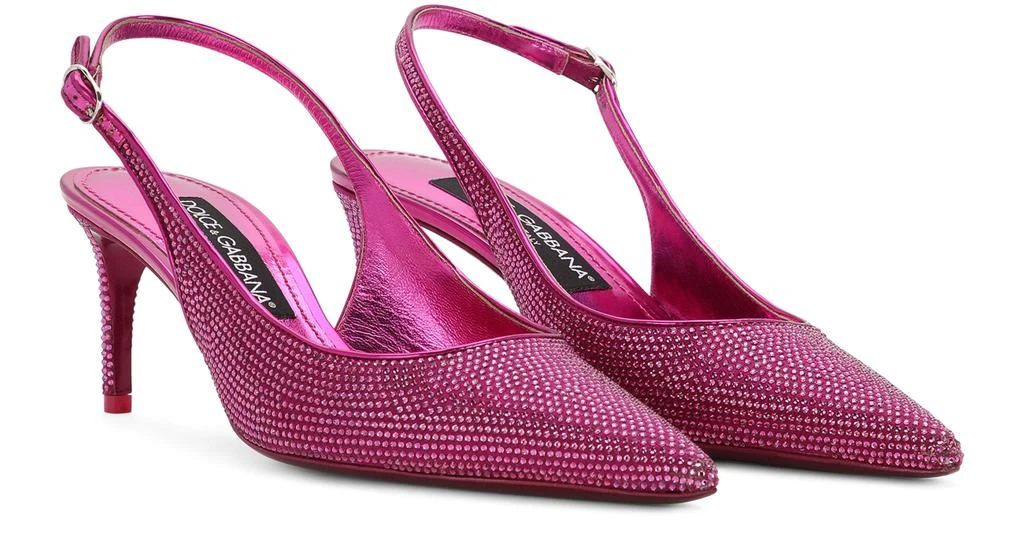 Dolce & Gabbana Satin and rhinestone slingbacks 3