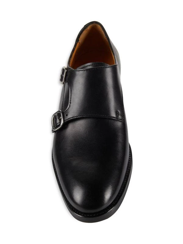 Saks Fifth Avenue Matthew Leather Double Monk Strap Shoes 5