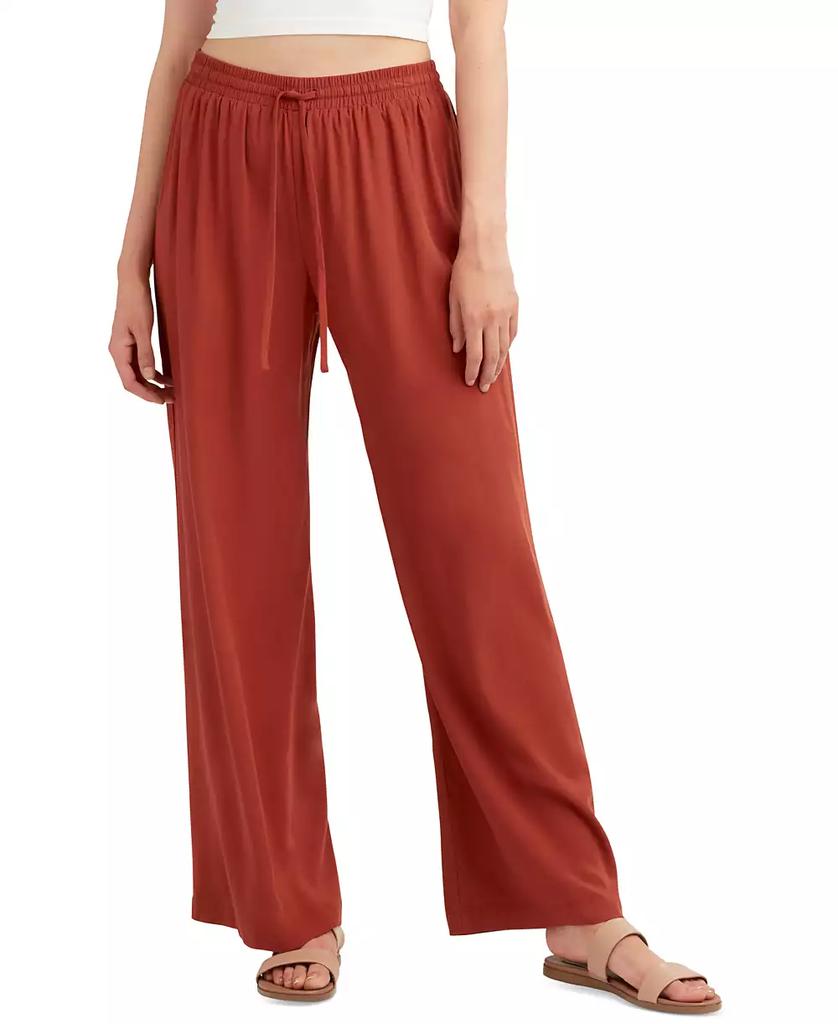 BCX Juniors' Drawstring-Waist Wide-Leg Pants