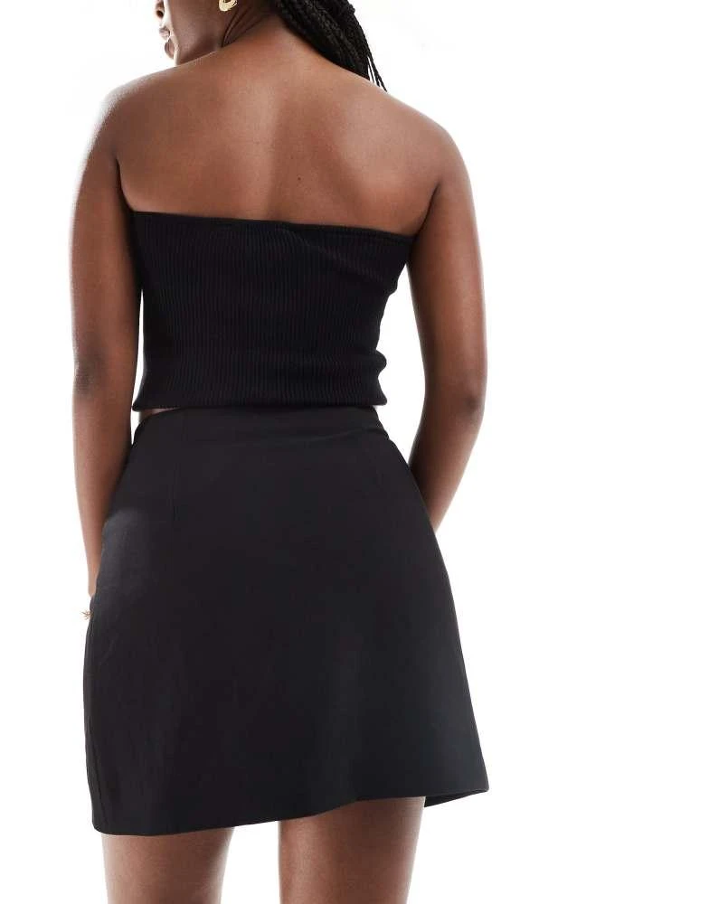 & Other Stories & Other Stories wrap mini skirt in black 2