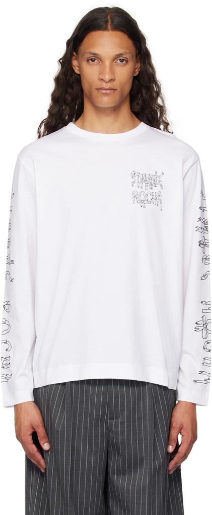 【関税込み】Rhude SSENSE限定 オフホワイト Cross 長袖Tシャツ SSENSE Exclusive Off-White Cross Long Sleeve T-Shirt by